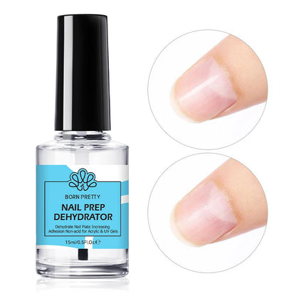 BORN PRETTY 2Pcs 15ml Nail Prep Dehydrator And ACID-FREE Primer Air Dry No Lamp Needed Nail Art Functional Gel Manicure Supplies