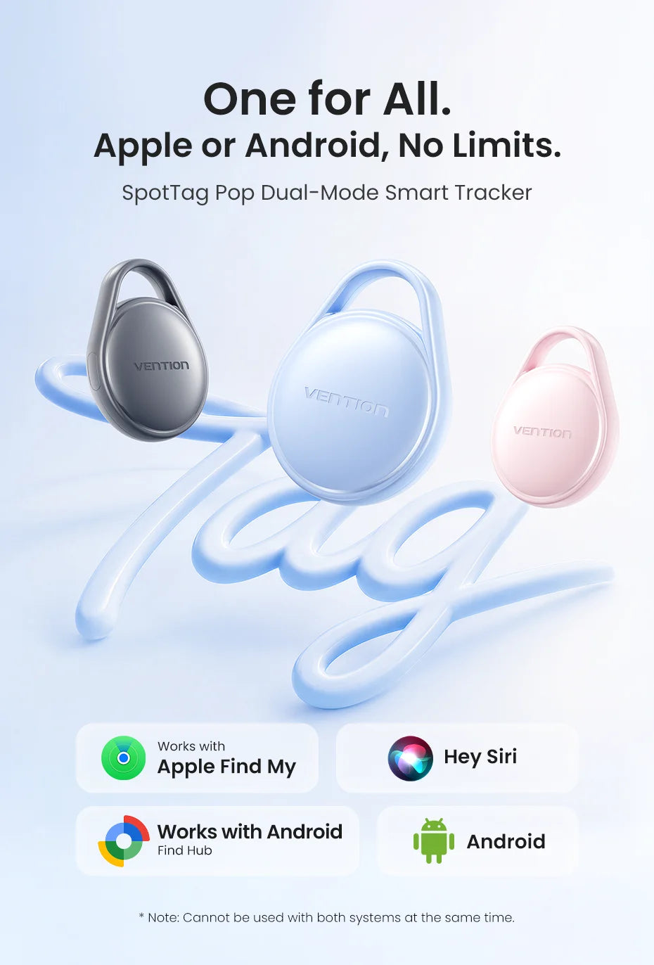 Vention Spårningsbricka Smart Bluetooth-lokaliserare 4-pack