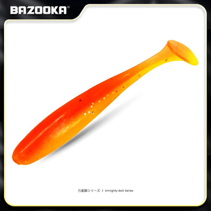 Bazooka Shad Worm Fishing Soft Lure Big Silicone 90 100mm Bait T Tail Easy Shiner Wobbler Swimbait Pesca Trout Pike Bass Winter
