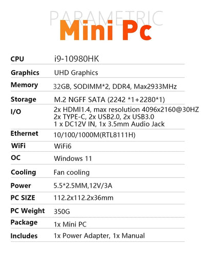 Kompakt Gaming Notebook Intel Core i9-10980HK 16/32GB RAM Upp till 2TB SSD – Win 11 Pro Triple 4K WiFi 6 BT5.2 Dubbel LAN Hemmakontor