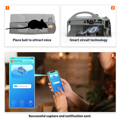 Tuya WiFi Smart Elektrisk Råttfälla 6000V Högspänning Gnagare Mördar Återanvändbar Anti-Rymnings Musfälla Fungerar Med Smartlife APP