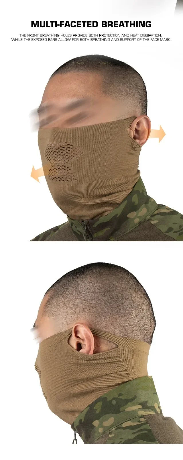 Ventilerande stålmask och balaklava för taktiska aktiviteter