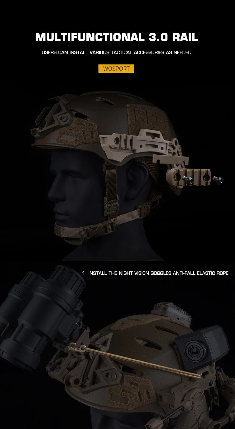 Wendy 3.0 taktik- och träningshjälm, förenklad version för jakt och airsoft