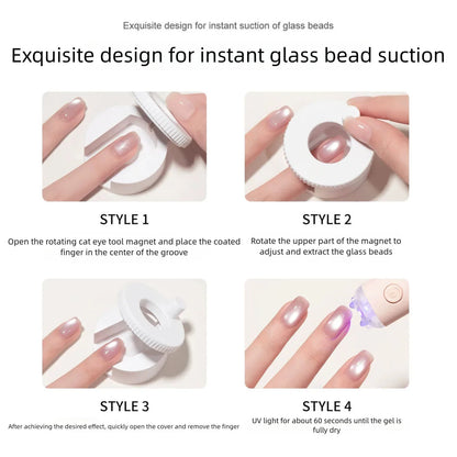 New 8in1 Nail Magnet Multi Functional For Attracting Glass Beads Cat Eye Nail Polish And Gel Polish