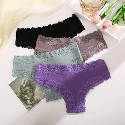 Perspective Lace Panties for Women Sexy Low Rise Brazilian Panties Female Breathable G-String Underwear Soft Intimates Lingerie