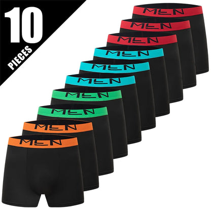 Herr Boxershorts 5/10-pack Svart Guldtryck – Bekäma Plus Size Sport & Strand, S–XXXL