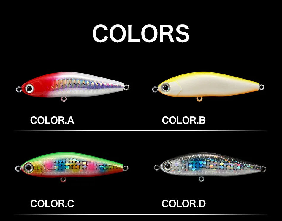 Pencil Warped Mouth Fish Sea Bass Bait Fake Bait 14G70MM Sinking Fishing Accessories Swimming Bait 3D Fish Eye