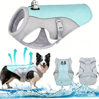 Summer Pet Dog Cooling Vest Heat Resistant Cool Dogs Clothes Breathable Sun-proof Clothing For Small Large Dogs Outdoor Walking