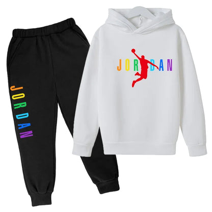 2-13 Years Boys Girls Simple Outfits Children Clothes Autumn Spring 2pcs Hoodie+Pants Letter Print Tracksuits  Kids Casual  Sets