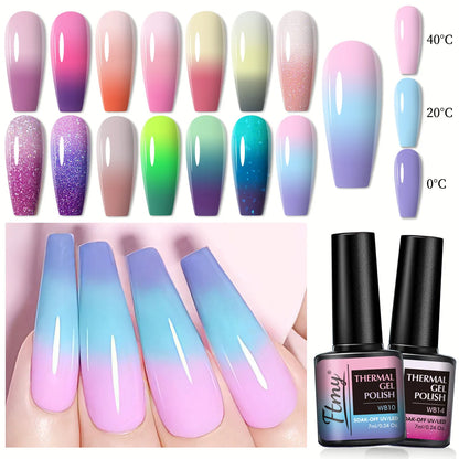 Color Changing Gel Nail Polish, Temperature-Sensitive, 7ml, Lead-Free, No Fragrance, Nail Art Manicure Gel Polish For Salon Use