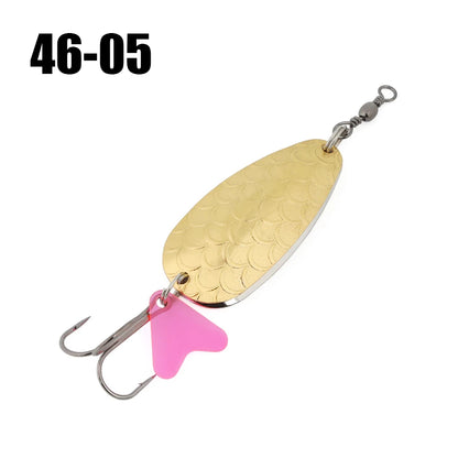 W.P.E Fishing Lure JIG Double Artificial Bait 8 Grams With Connector Three-anchor hook Metal sequins For fishing