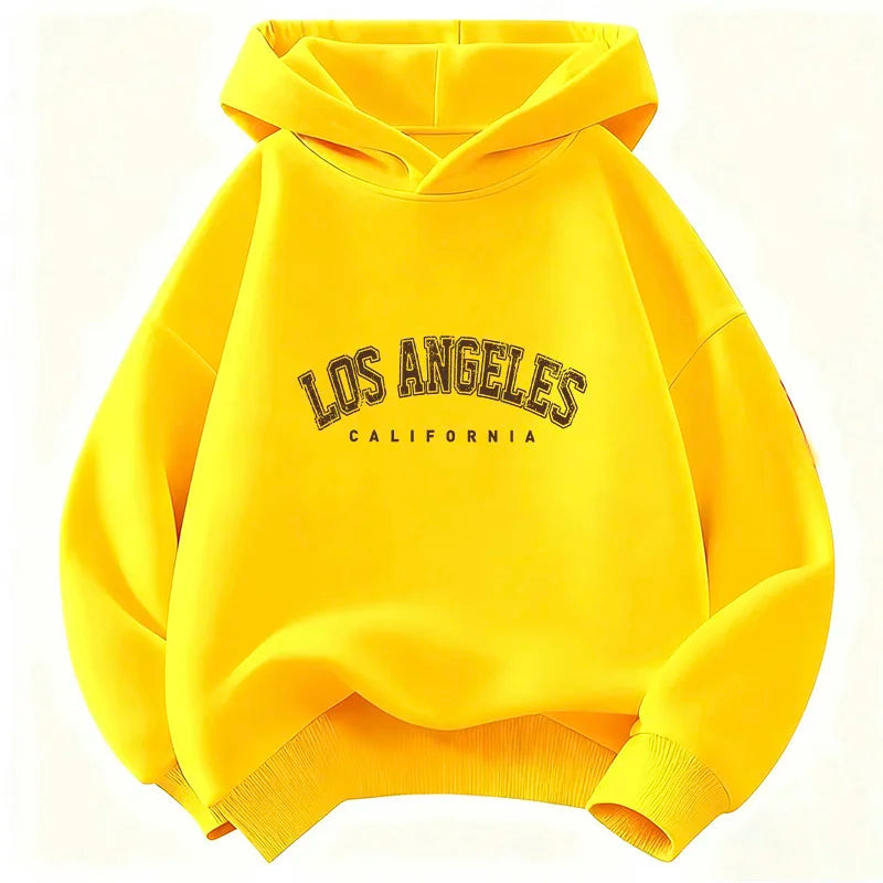 Casual Fashion Los Angeles California Letter Hoodie Kids Children's Sweatshirt Hoody Boys Girls Autumn Winter Hoodies