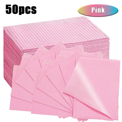 5-125pcs Disposable Waterproof Tattoo Bibs 10 Colors Tattoo Clean Wipes Pad Table Covers Patient Dental Napkins Accessories