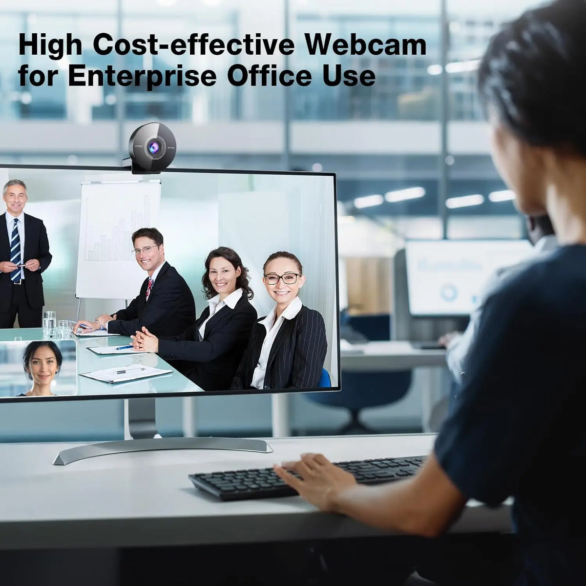 EMEET C950 Webbkamera 4K/1080p 60fps med Brusreducerande Mikrofon – USB Webcam för Möten & Streaming