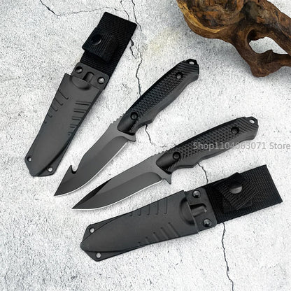 Portable Straight Cutter Built 5Cr13Mov Steel Blade and Comfortable ABS Grip, Equipped with Sheath for Field Trips and Daily Use