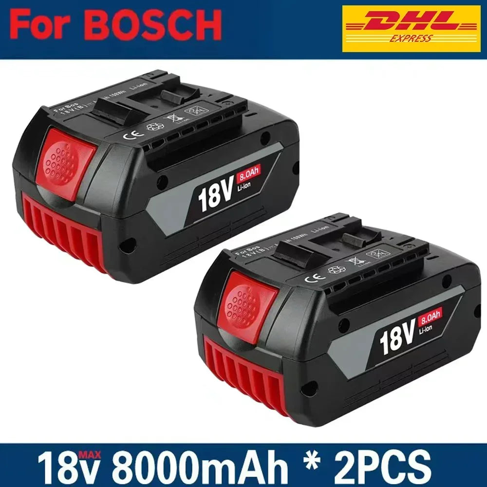 For Bosch 18V 6.0Ah, Professional Lithium Battery, Electric Rechargeable Battery, Bosch BAT609 BAT609G BAT618 BAT618G