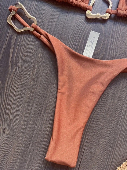 Sexy Halter Micro Bikini 2026 Women Swimsuit Solid Swimwear Thong Bikinis Set Brazilian Beach Wear Bathing Suit Biquini Female