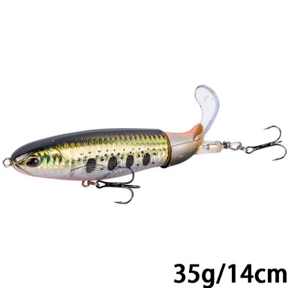 Goture Whopper Popper 10cm/11cm/14cm Topwater FIshing Lure Blowups Pike Baits Rotating Tail Fishing Tackle Crankbait Wobblers