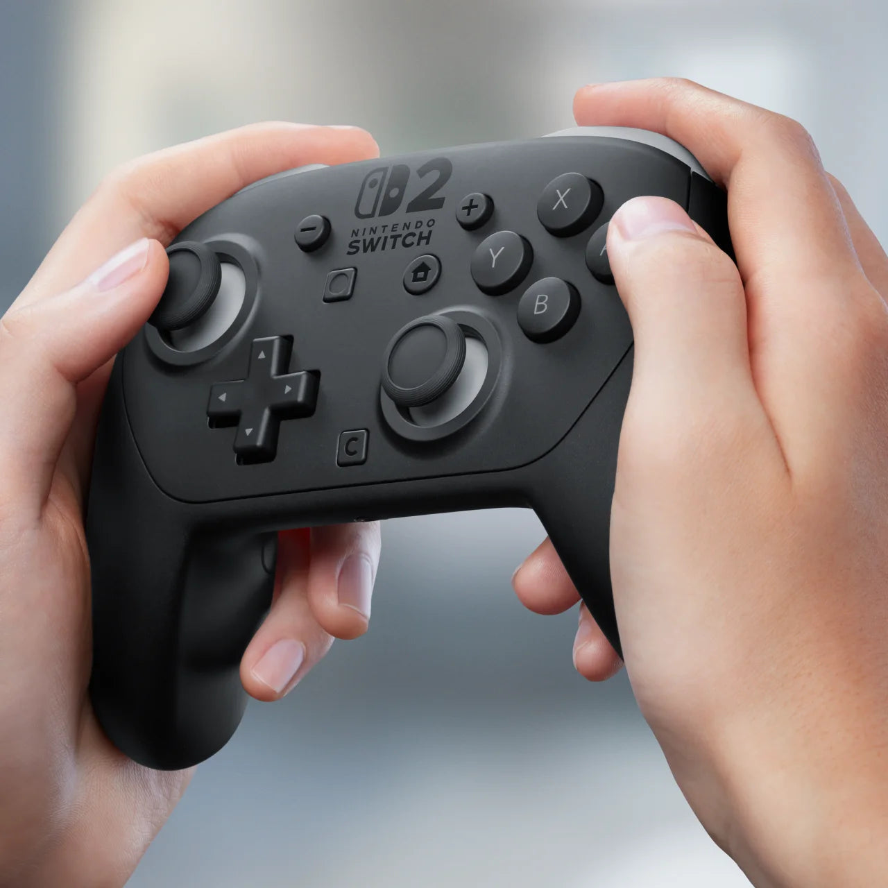 Nintendo Switch 2 Pro Controller – Trådlös, HD Rumble 2, GL/GR-knappar, Amiibo, GameChat, USB-C, Vit