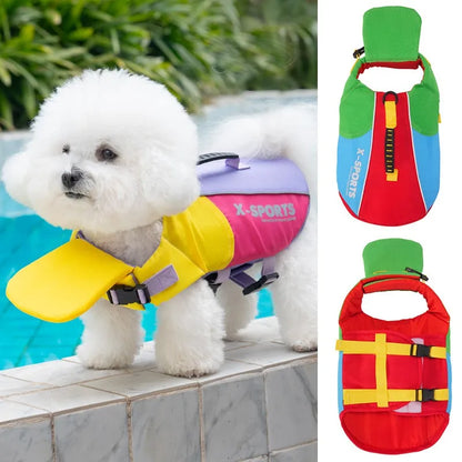 Big Dog Life Jacket with Removable Front Float Hand-Held Pet Life Vests Outdoor Training Swimming Clothes for Medium Large Dogs