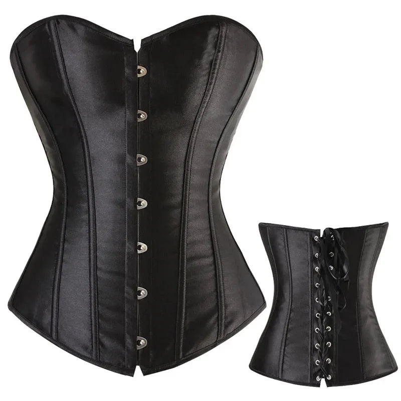 Sexig gotisk korsett shapewear dam steampunk snörning midjeträning