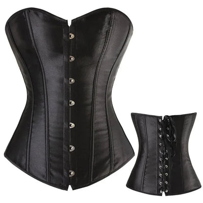 Sexig gotisk korsett shapewear dam steampunk snörning midjeträning