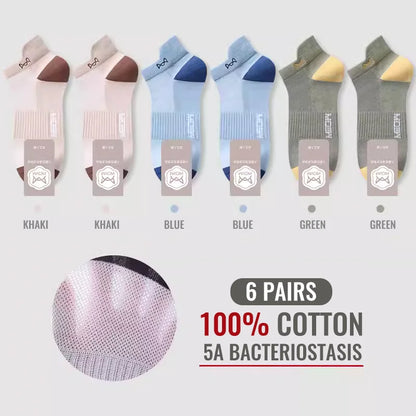 MiiOW Herr Ankelstrumpor 100% Bomull – 6- eller 12-pack, Deodorant, Antibakteriell, Hälskydd
