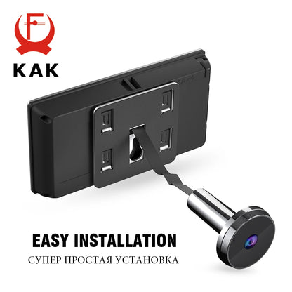 KAK Digital Dörrkikare 3,5" HD – 120° Vidvinkel, Zinklegering, EU-lager (Tjeckien)