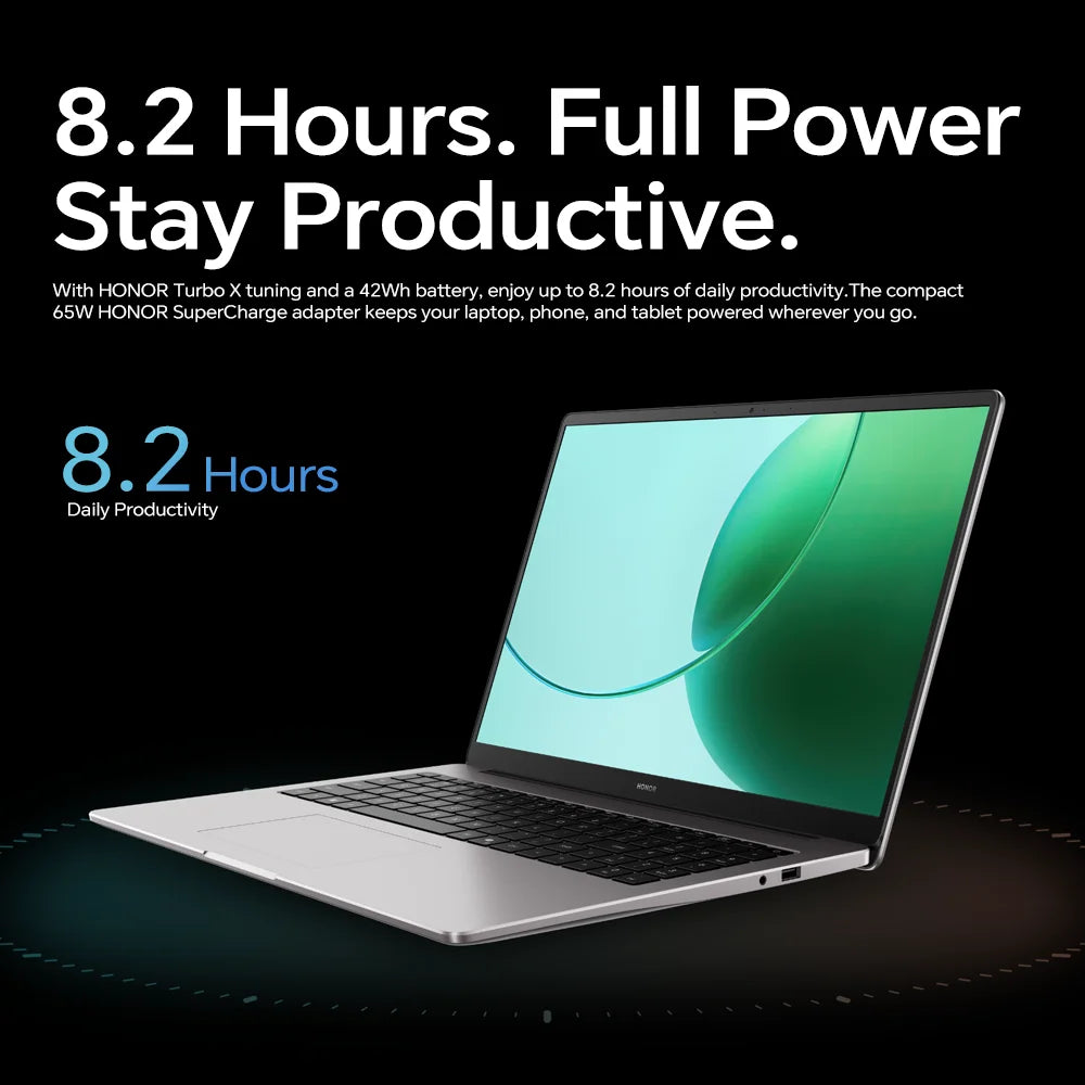HONOR MagicBook X16 AMD 2025 Laptop 16 Inch  AMD Ryzen 5 6600H Processor AMD Radeon 660M Graphics, 40W Boosted‑Performance Mode, Slim Laptop for Work, Study & Light‑Entertainment