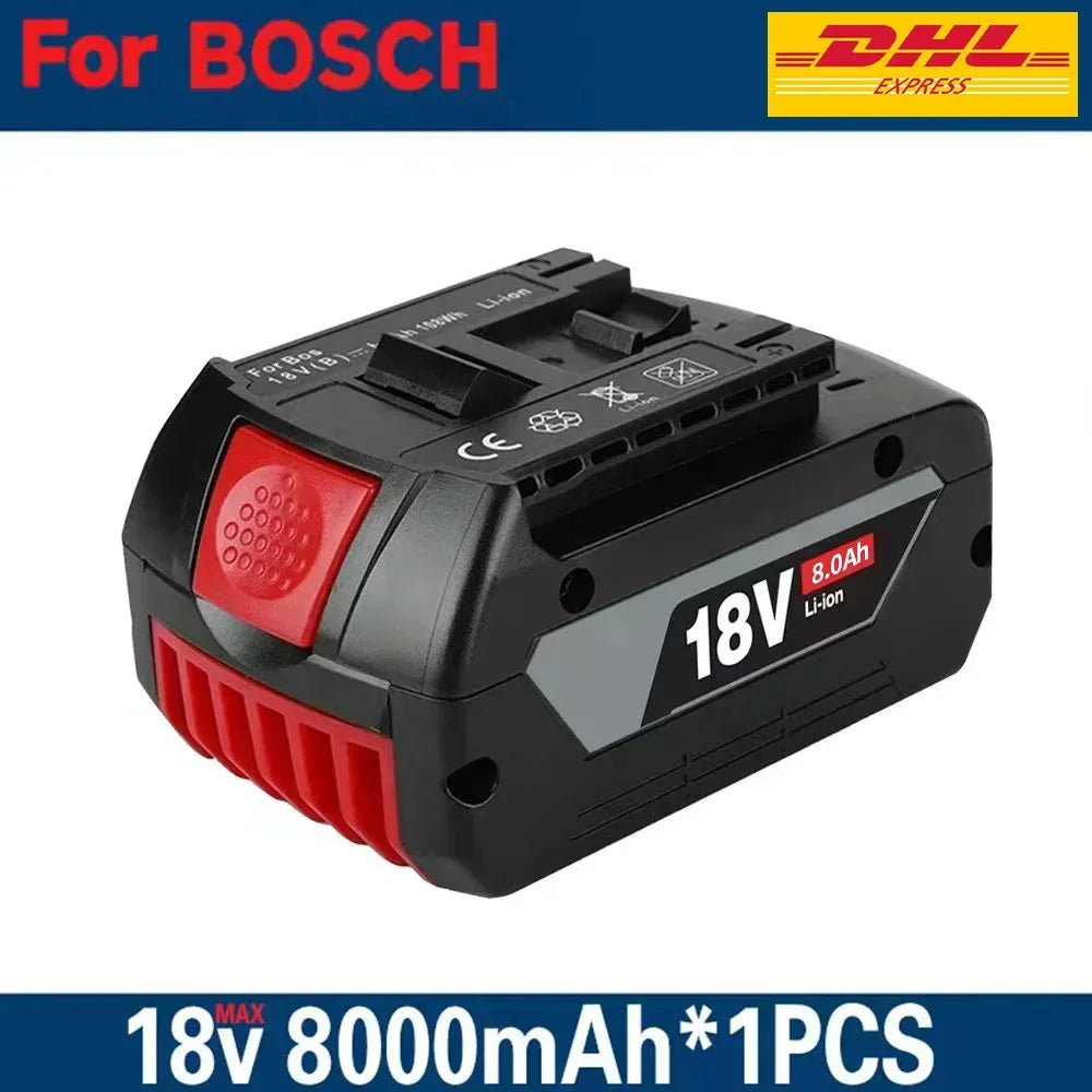 For Bosch 18V 6.0Ah, Professional Lithium Battery, Electric Rechargeable Battery, Bosch BAT609 BAT609G BAT618 BAT618G