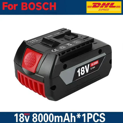 For Bosch 18V 6.0Ah, Professional Lithium Battery, Electric Rechargeable Battery, Bosch BAT609 BAT609G BAT618 BAT618G