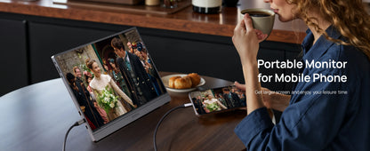 ARZOPA Z3FC Portabel Skärm 16,1" 180Hz 2,5K QHD – IPS 107% sRGB HDR10 Dubbla Högtalare Aluminium USB-C HDMI