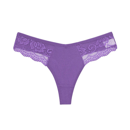4PCS Cotton G-string Women Lingerie Sexy Lace Panties Thongs Femme Underwear Sexy Pantys Underpant Lingerie Lace Intimates S-XL