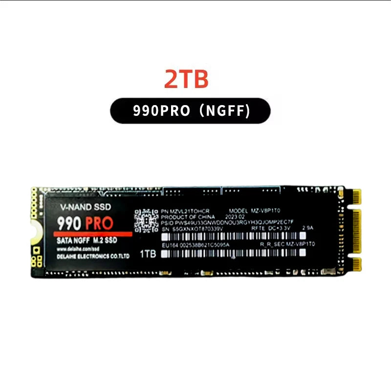 Original 980Pro 990Pro M.2 NVMe SSD 1TB PCIe 4.0 7400MB/s High Performance Internal Solid State Drive for Laptop Desktop PC