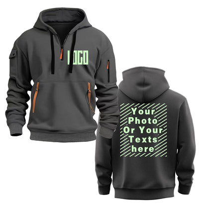 Unisex Hoodie med Eget Tryck – Lös Passform, Flera Fickor | S–XXXL