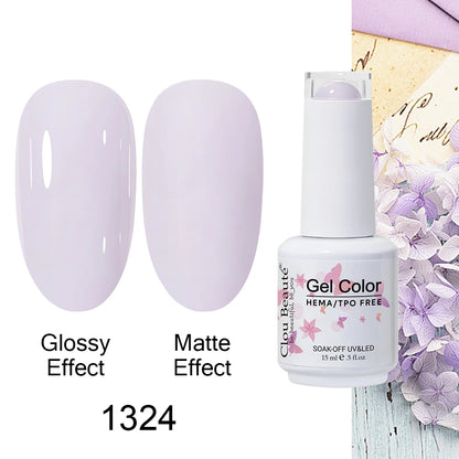 Clou Beaute Gel Nail Polish Neon Brown Royal Blue Red Green Pastal Nude Nail Art Varnishes Gel Lacquer Top Coat UV Gel Nail