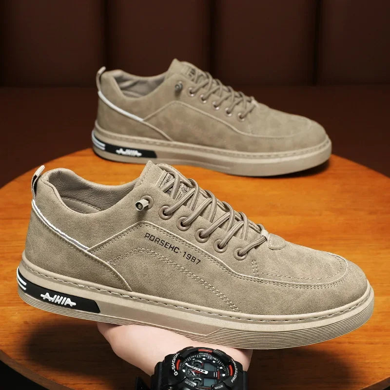 Autumn Men's New Breathable Work Safety Shoes Trendy Casual Sports Shoes Versatile Board Shoes For Motorcycle Riders