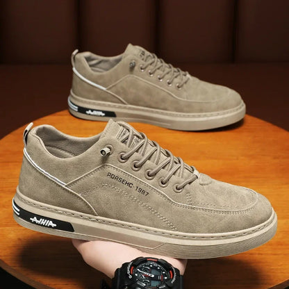 Autumn Men's New Breathable Work Safety Shoes Trendy Casual Sports Shoes Versatile Board Shoes For Motorcycle Riders