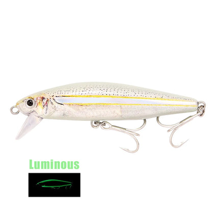 B&U Sinking Sea Fishing Minnow Lure  Long Cast Hard Bait with Sharp Treble Hooks, Saltwater Lures for Sea Bass Pike