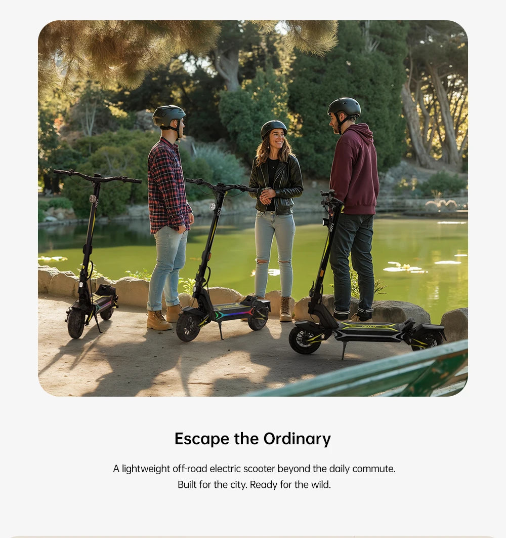 OOTD SR1 hopfällbar elscooter med 10-tumsdäck och skivbroms