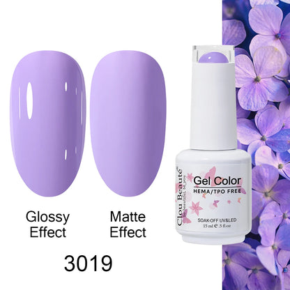 Clou Beaute Gel Nail Polish Neon Brown Royal Blue Red Green Pastal Nude Nail Art Varnishes Gel Lacquer Top Coat UV Gel Nail