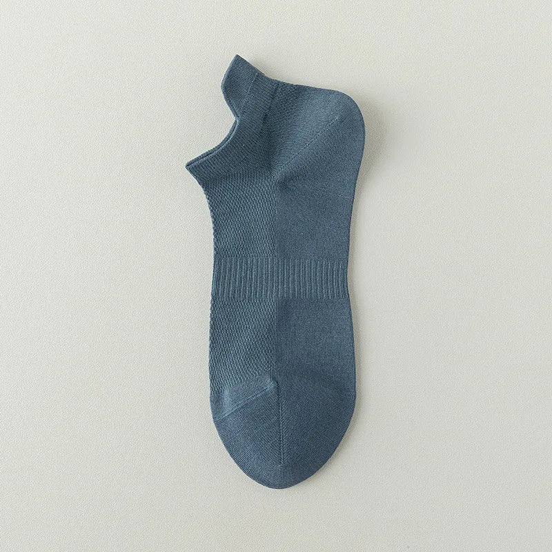 High Quality 5Pairs/Lot Men's Bamboo Fiber Socks Hand Link Short Mesh Breathable Ankle Socks Summer Male Socks