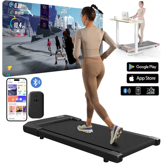 Löpband och Walking Pad för Hemmabruk – 2,5 HK, Max 159 kg, LED-display och PitPat-app