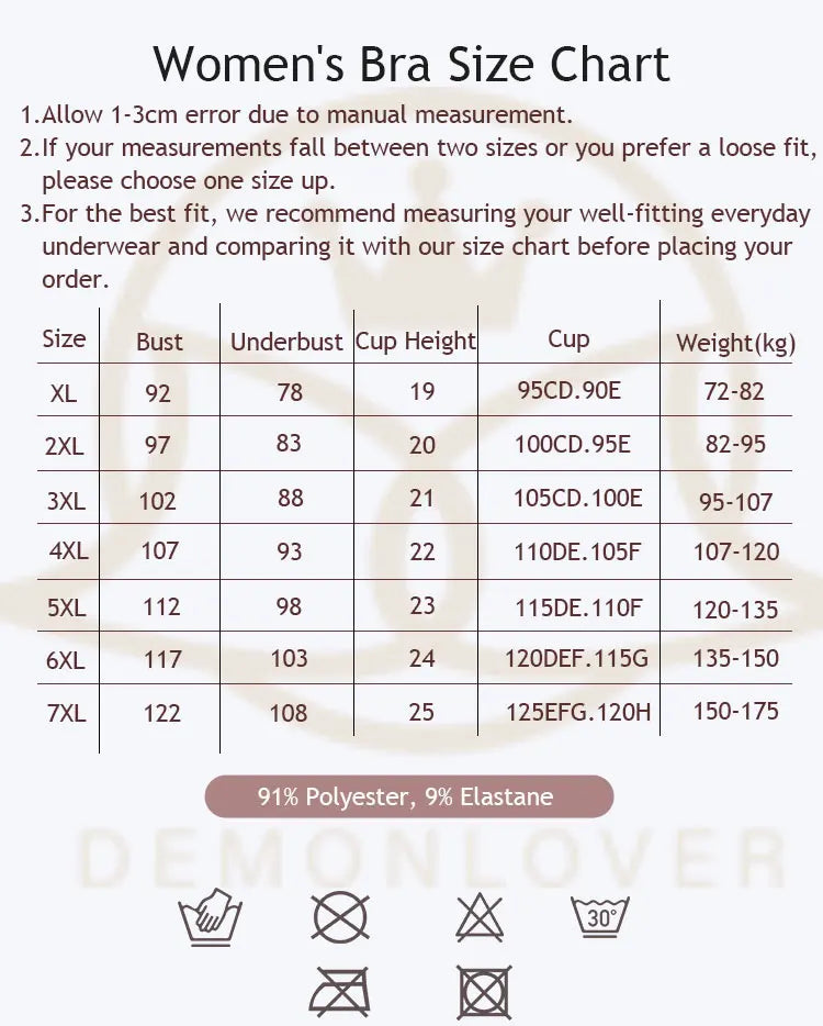 Plus Size Front Closure Wireless Comfort Bra - Seamless Full Coverage Easy on off Supportive E Cup Women's Bra 1XL-7XL