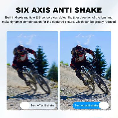 4K HD 60FPS Mini Camera Wifi Outdoor Sport 170° Wide Angle Action Kam Waterproof Bike Motorcycle Helmet Body Cam with LED Screen