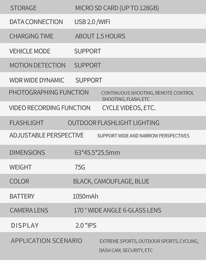 SC002 Action Camera 4K With Remote Control Screen Waterproof Sport Camera drive recorder Sports Camera Helmet Action Cam