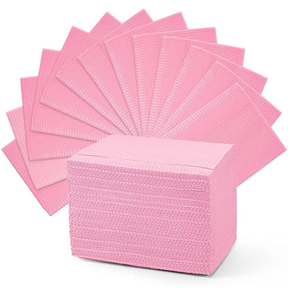 Disposable Tattoo Bibs 3-Ply Waterproof Dental Bibs Sheet Tattoo Table Covers Clean Pad for Nail Salon Dental Clinic Tattoo Shop