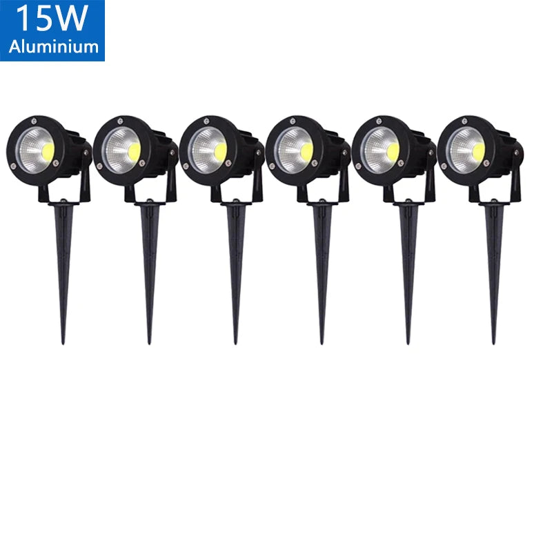 LED Spjutlampa Trädgård & Gång – IP65, 5W/10W/15W, Varmvit/Kallvit/RGB, AC85–265V & DC12–24V
