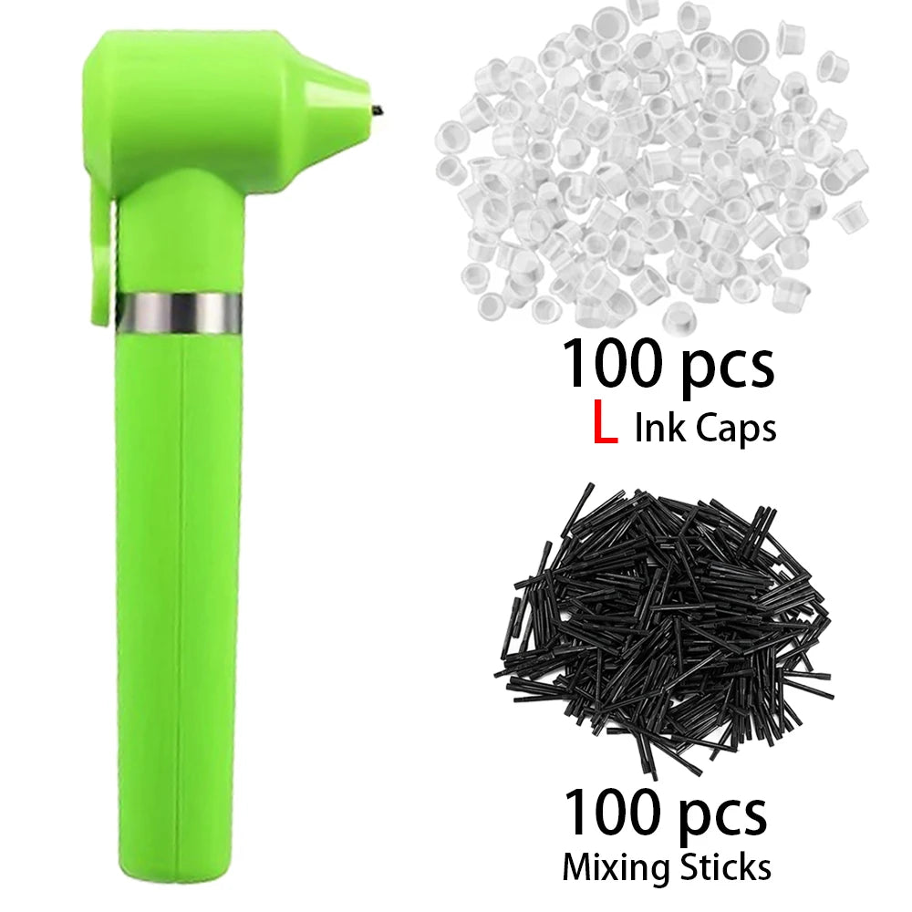 Tattoo Pigment Mixer Machine Tattoo Ink Mixer Kit with 100Pcs Mixing Sticks and 100pcs tattoo ink cups （S /M /L )Tattoo supplies