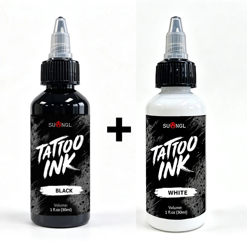 SUANGL Tattoo Ink White 60ml Colorant Black White Tattoo Ink High Quality Professional Tattoo Supplies
